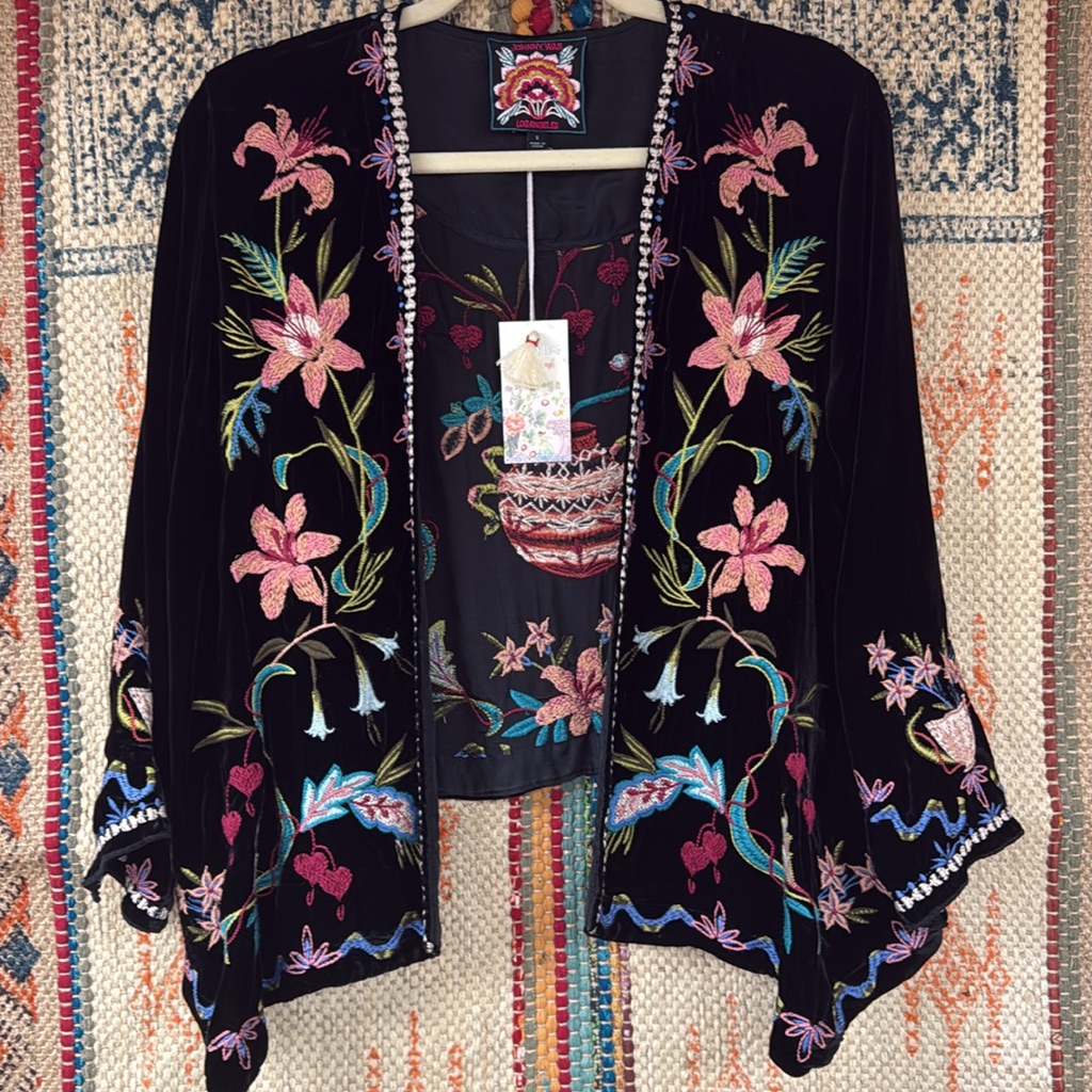 Johnny Was “Amarylla Velvet Bolero”. New With Tags.